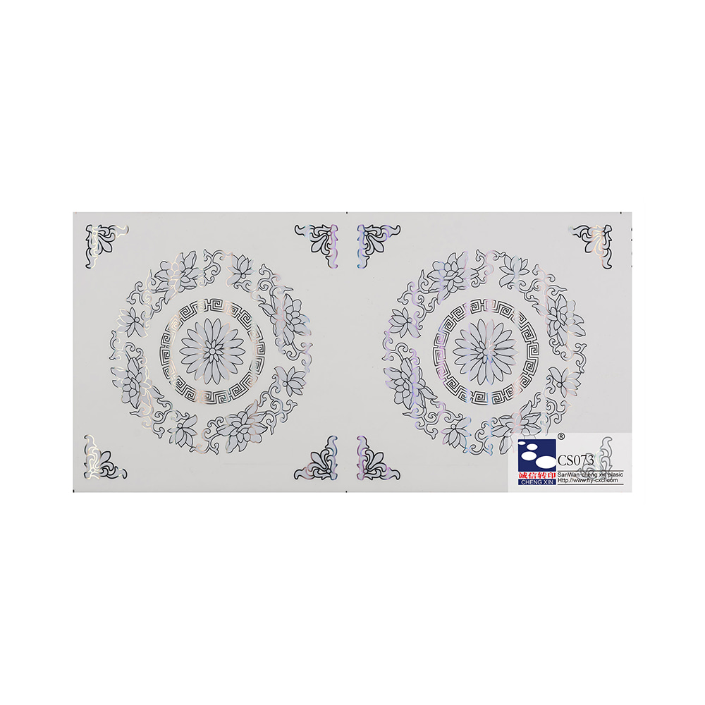 تصاميم جديدة حديثة الطراز الخشب الحبوب فيلم الساخن ختم احباط لسقف PVC CS073